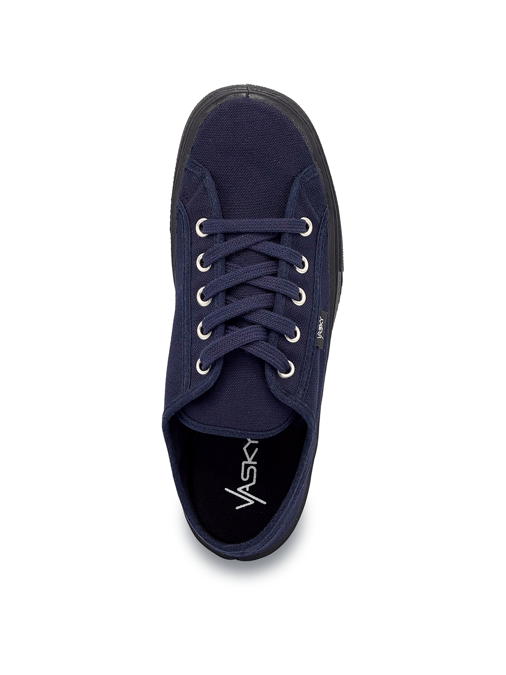 Modré plátěné tenisky Vasky Kanvy Navy shora
