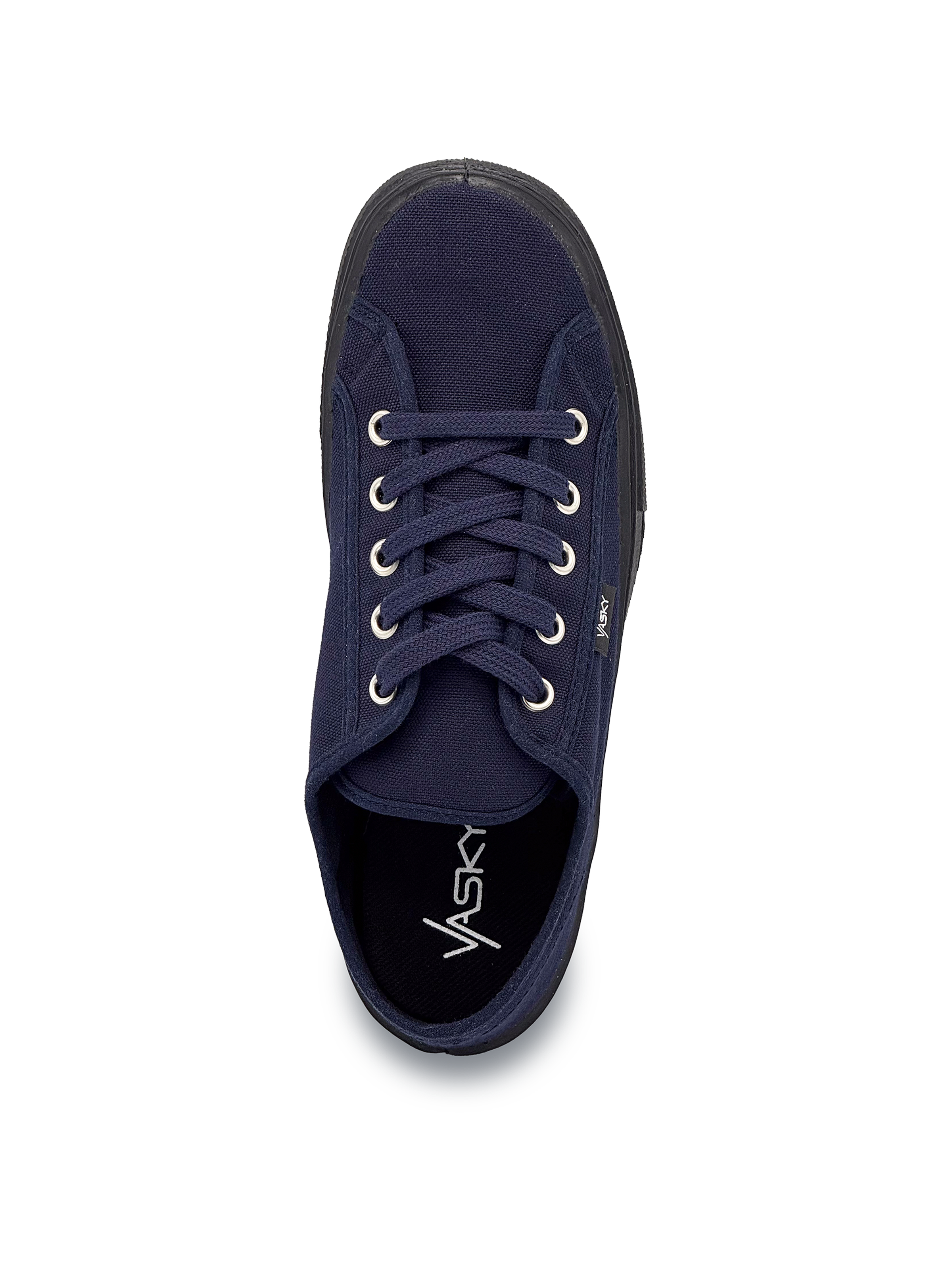 Modré plátěné tenisky Vasky Kanvy Navy shora