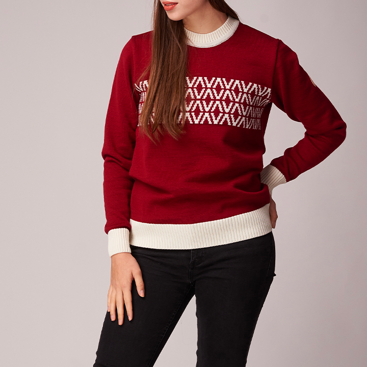 Vlněný Svetr Merino Red